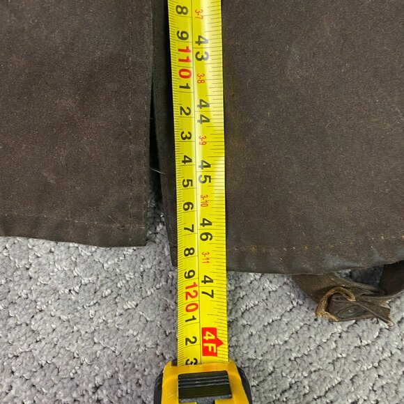 Vintage Outback Trading Company Co. Oilskin Duster Jacket Coat Men's Small Waxed - Picture 14 of 14